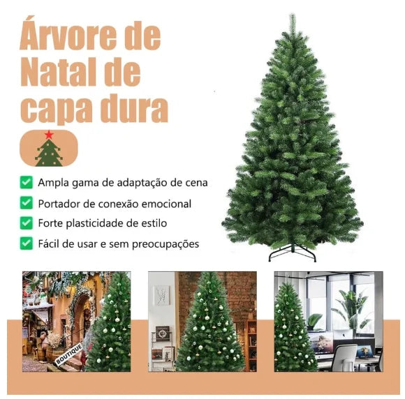 Árvore de Natal Luxo (Cheia) -vários tamanhos: 1,20 m → 150 galhos / 1,50 m → 300 galhos  / 1,80 m → 500 galhos - Envio do Brasil