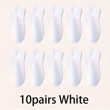 Kit 10 Pares de Meias Invisíveis Antiderrapantes - Veloz Comfort