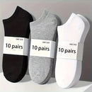 Kit 10 Pares de Meias Invisíveis Antiderrapantes - Veloz Comfort